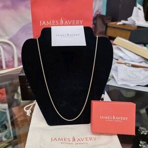 James Avery 14k Yellow Gold Light Spiga Chain Necklace 20" 1.8 mm